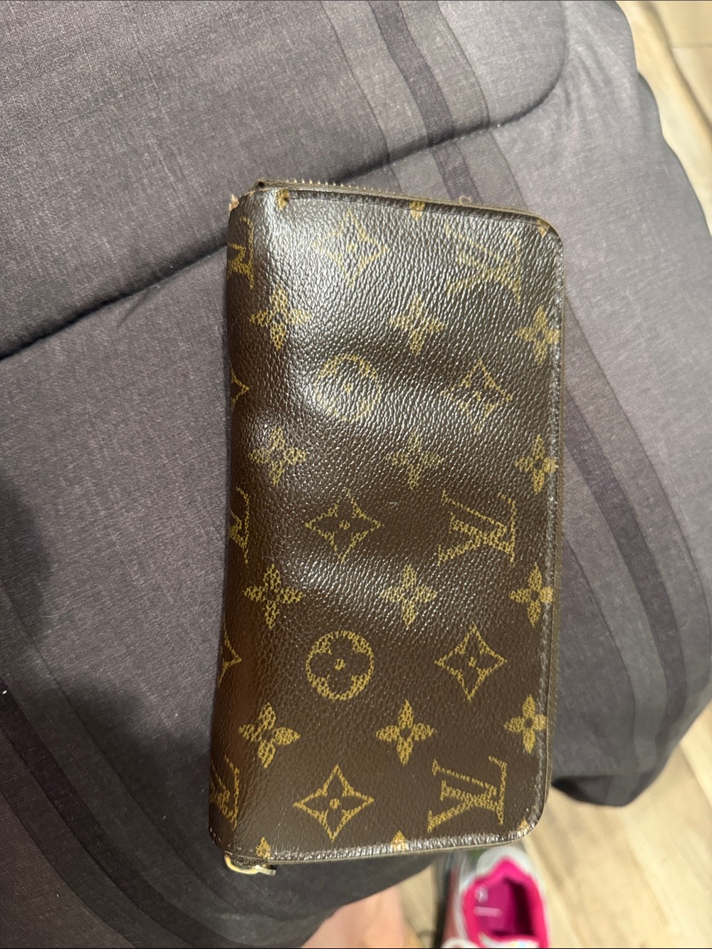 Louis Vuitton Brown Monogram Wallet Worn and Authentic